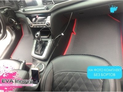 Коврики EVA 3D c бортами для Hyundai Solaris 2017 - наст. время