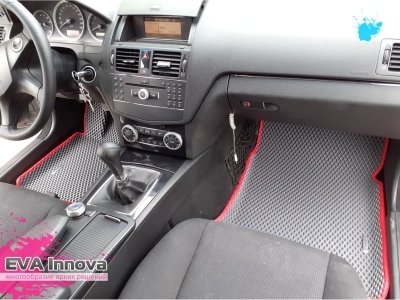 Коврики EVA 3D c бортами для Mercedes С-класс W204 4WD 2006 - 2011
