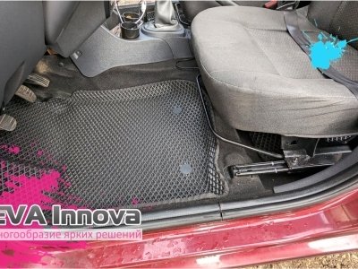 Коврики EVA 3D c бортами для Lada Largus Cross (7 мест) Большой 3 ряд